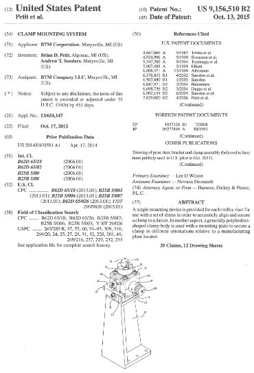 Clamp Patent U.S. Patent