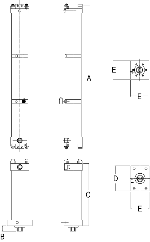 Satellite Air-Over-Oil Cylinder
