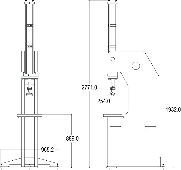 Air-Over-Oil Press Frame